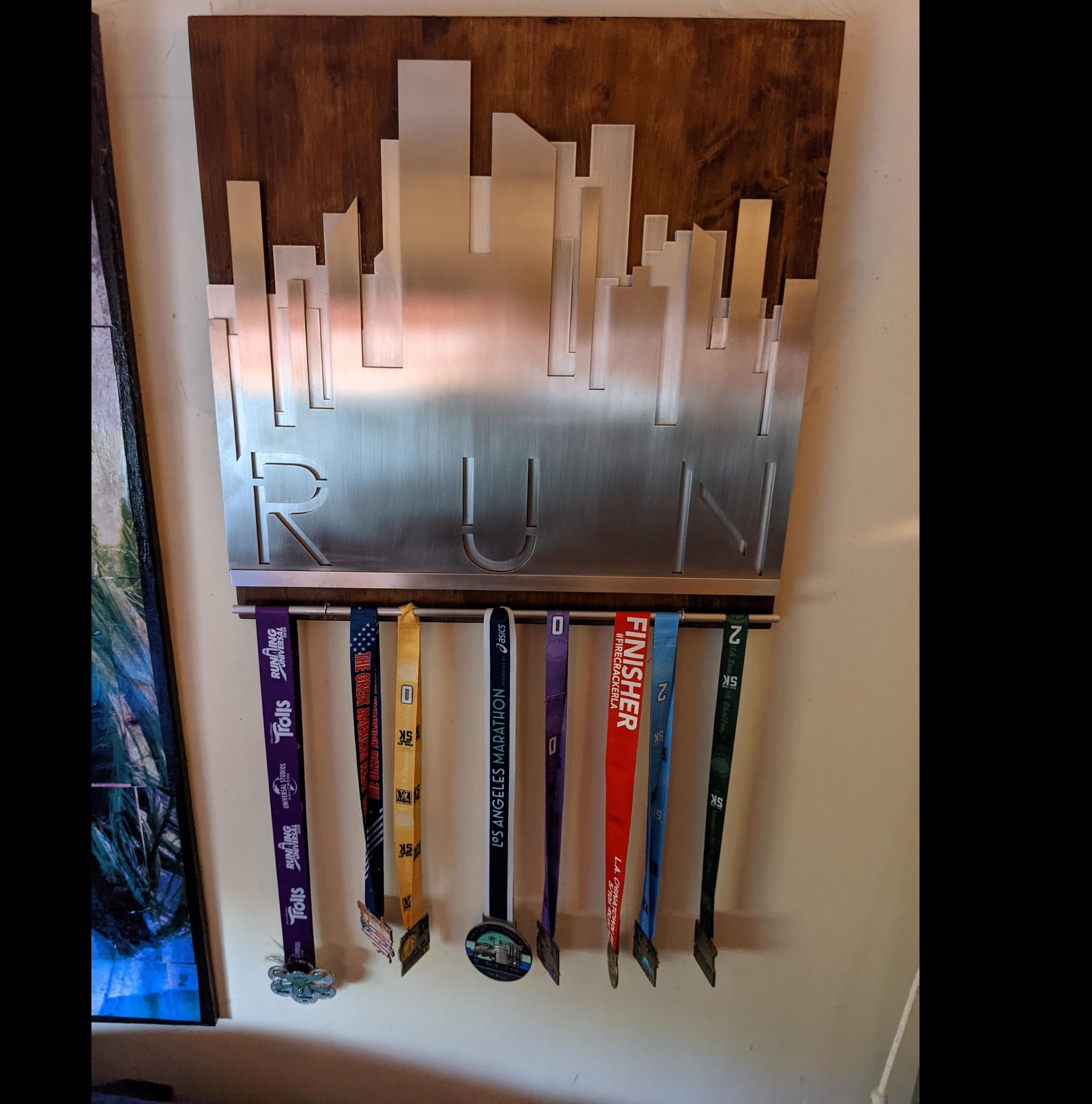 Laser Cut Running Medal Display