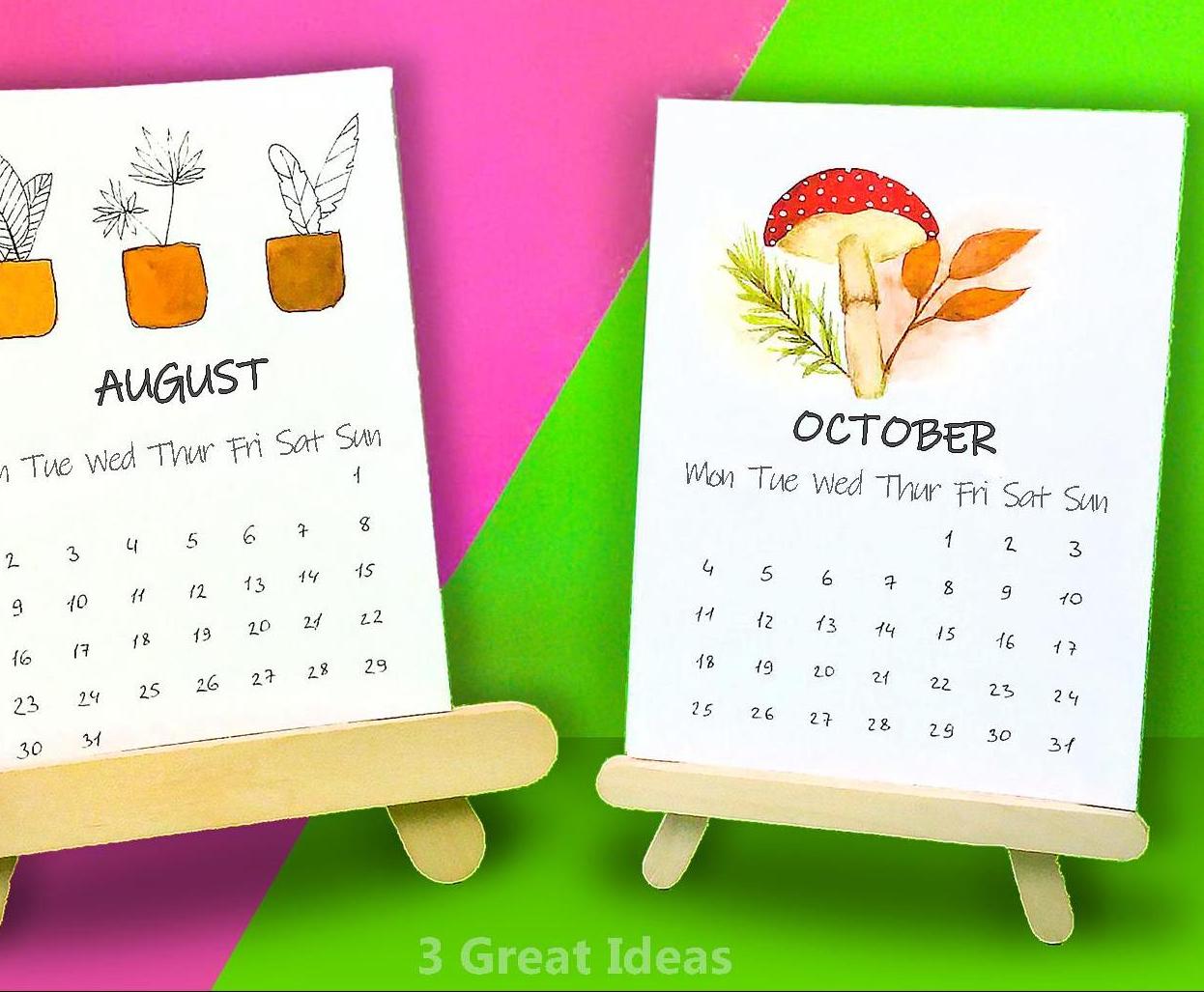 Diy Desk Calendar and Calendar Stand Making