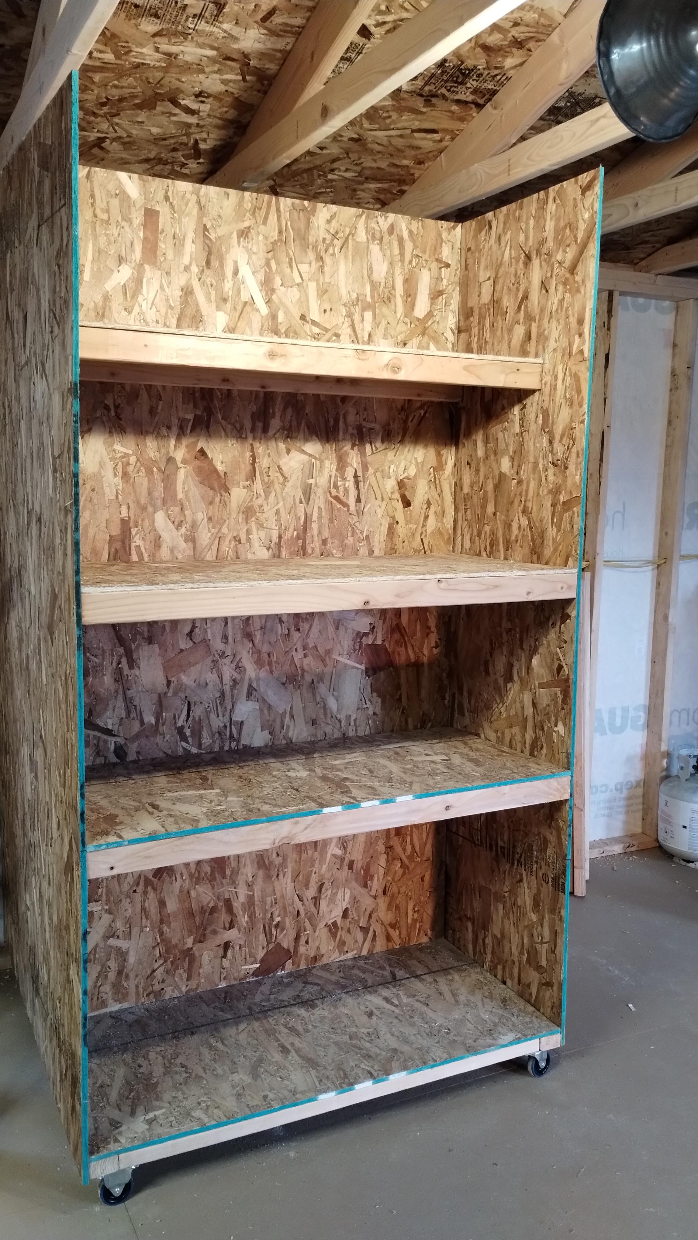 Sliding Shed Shelves