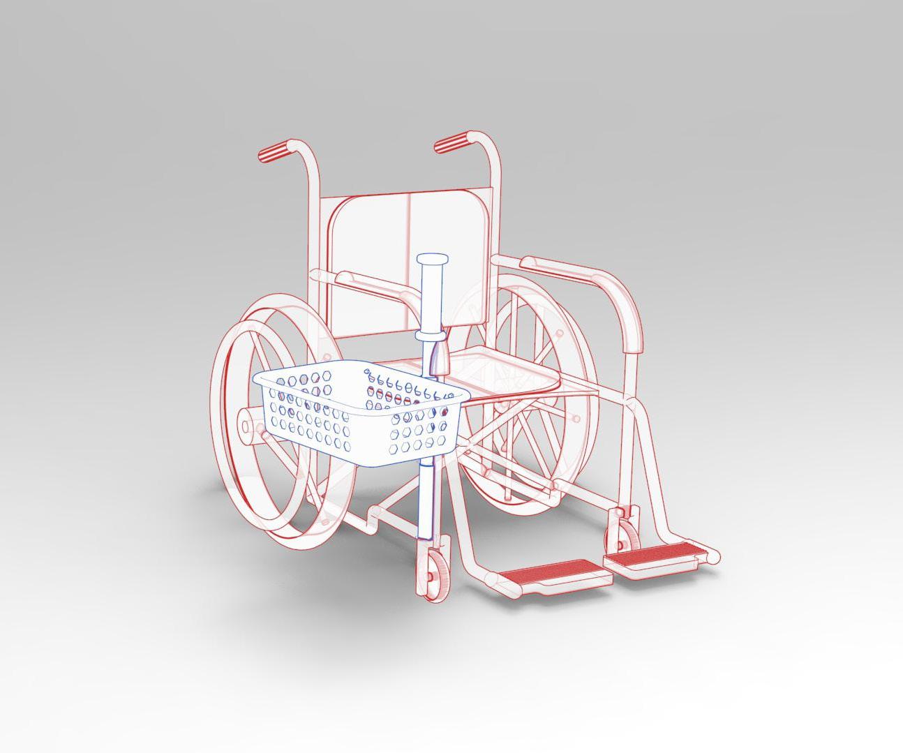 Stand and Handle  for Wheelchair  DIY Instractions