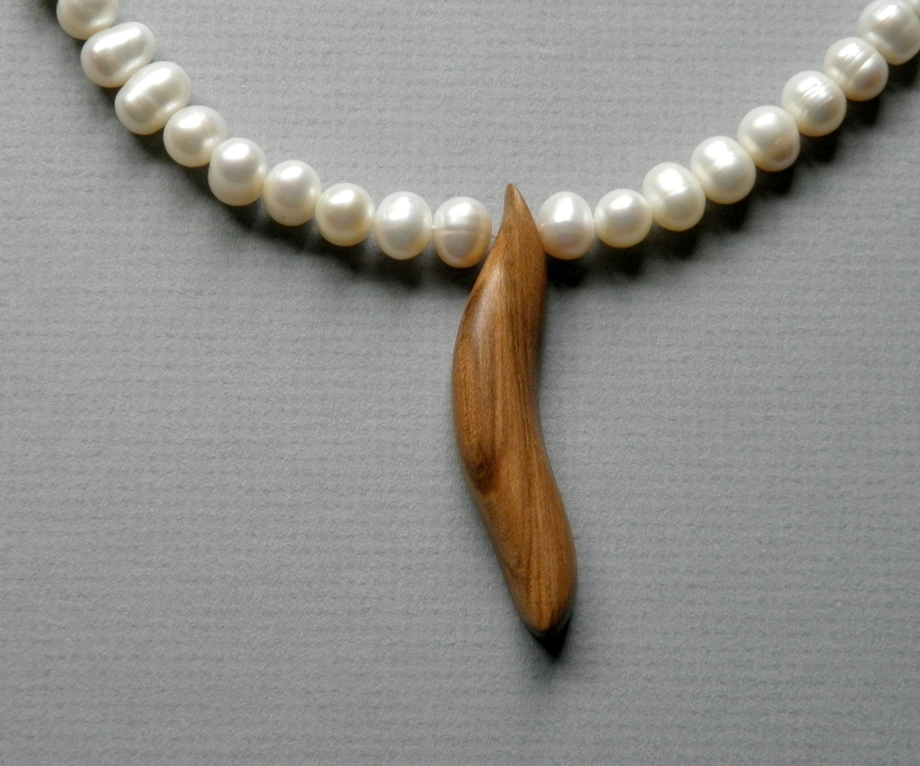 Wood Bead/cabochon Carved With Simple Tools