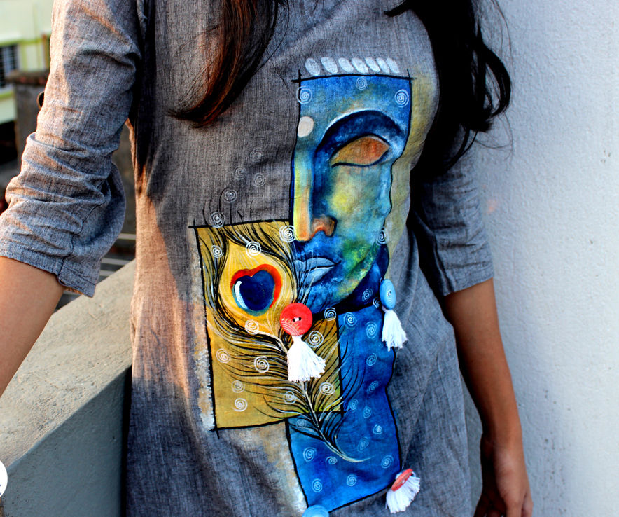 DIY Simple Fabric Painting on Dress