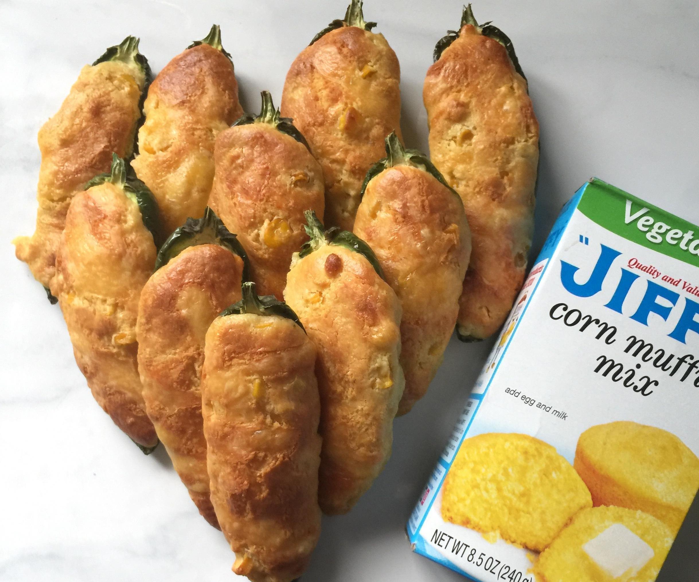 Easy Cheesy Cornbread Jalapeno Poppers