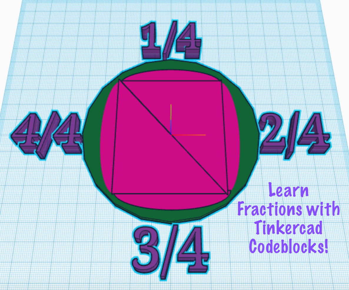 Learning Fractions With Tinkercad Code Blocks
