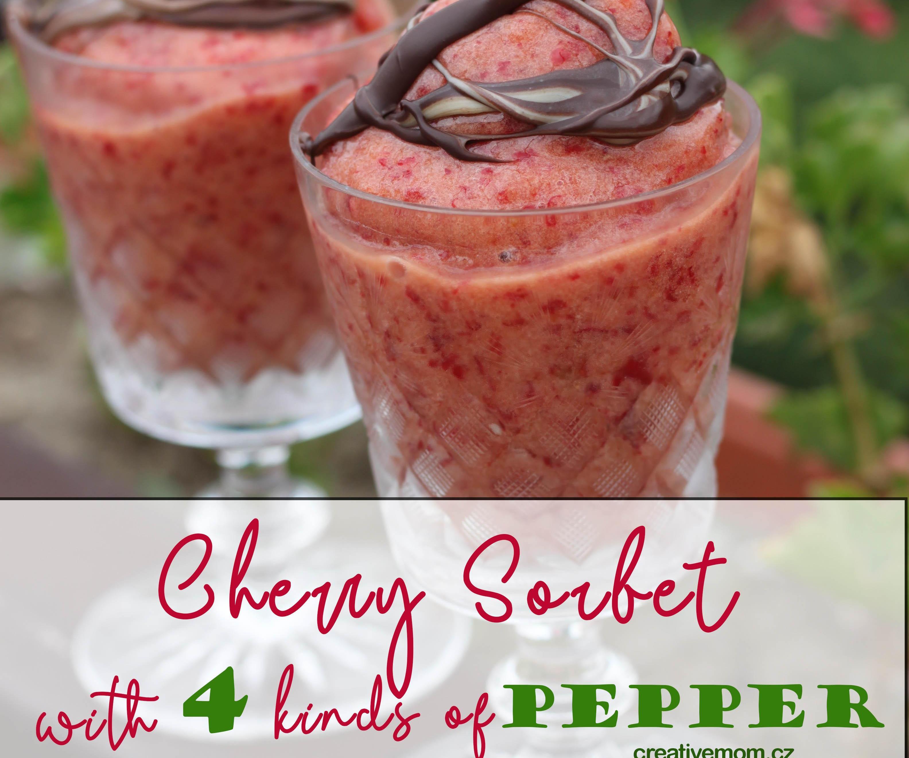 Cherry Sorbet With 4 Kinds of Pepper