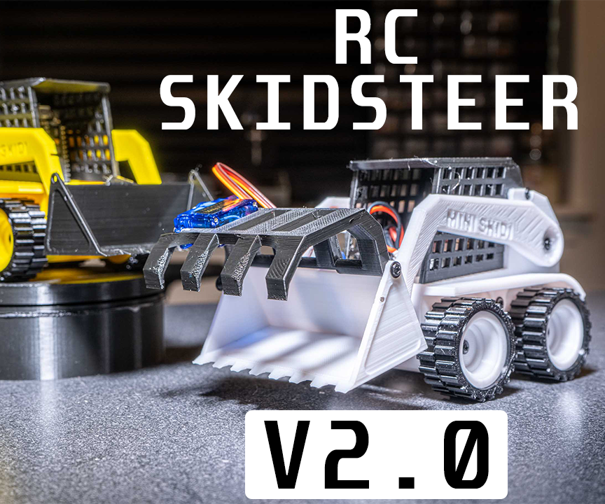 3D Printed RC SkidSteer V2.0