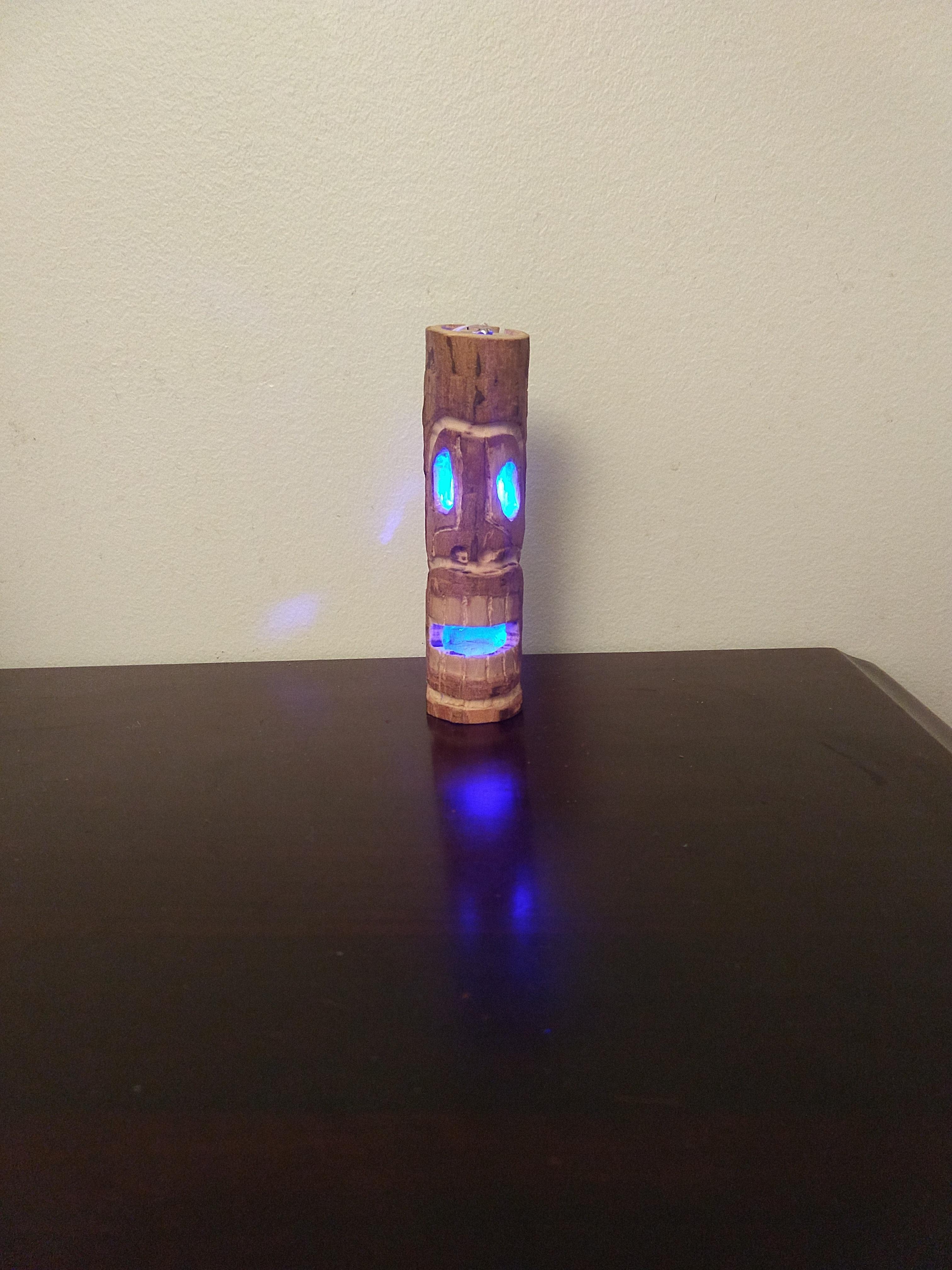 Mini Glowing Tiki Head