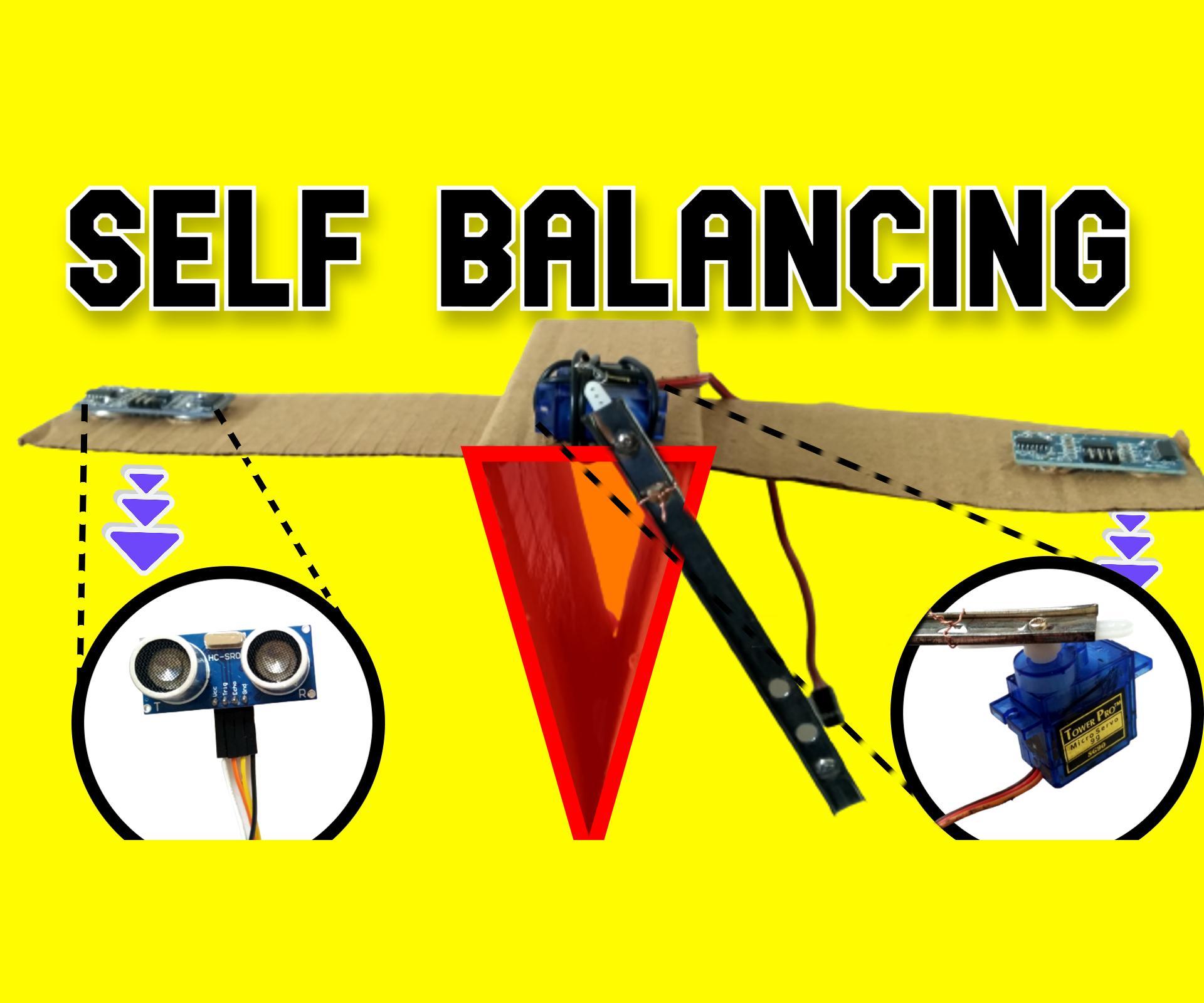 Self Balancing Triangle Robot | Balancing Inverted Triangle | With Ultrasonic Sensor, Servo Motor and Arduino | Shifting Centre of Gravity to Balance