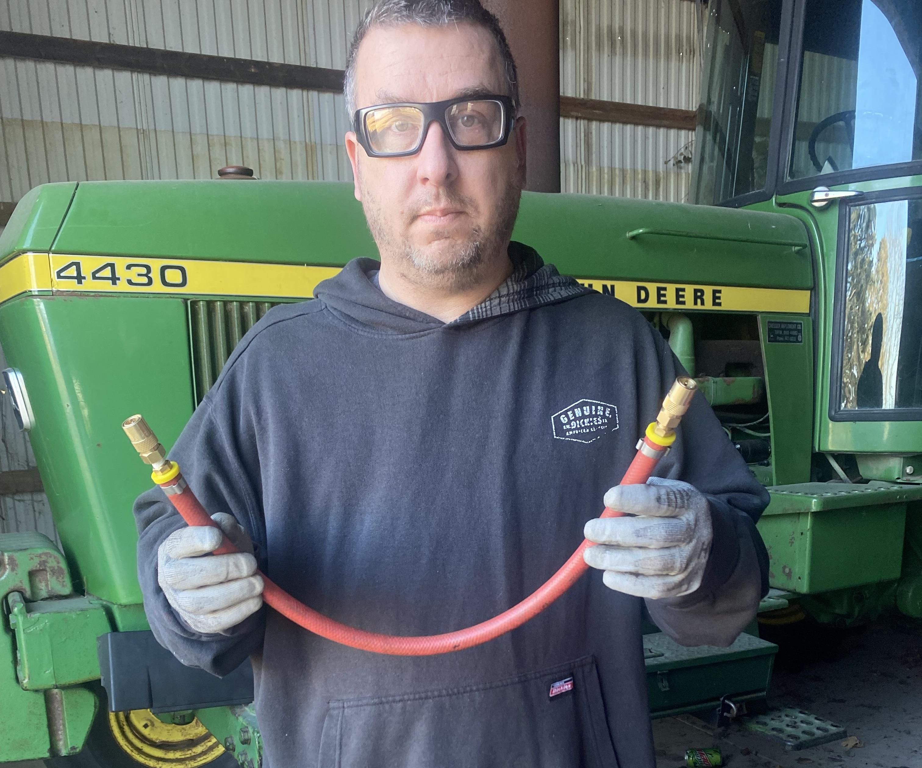 Making Up Quick Coupling Water Line for Farm Use