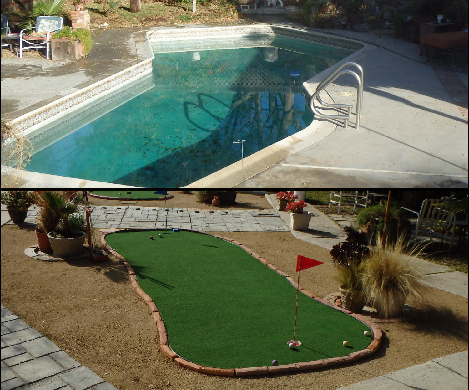 Convert Swimming Pool to Putting Green