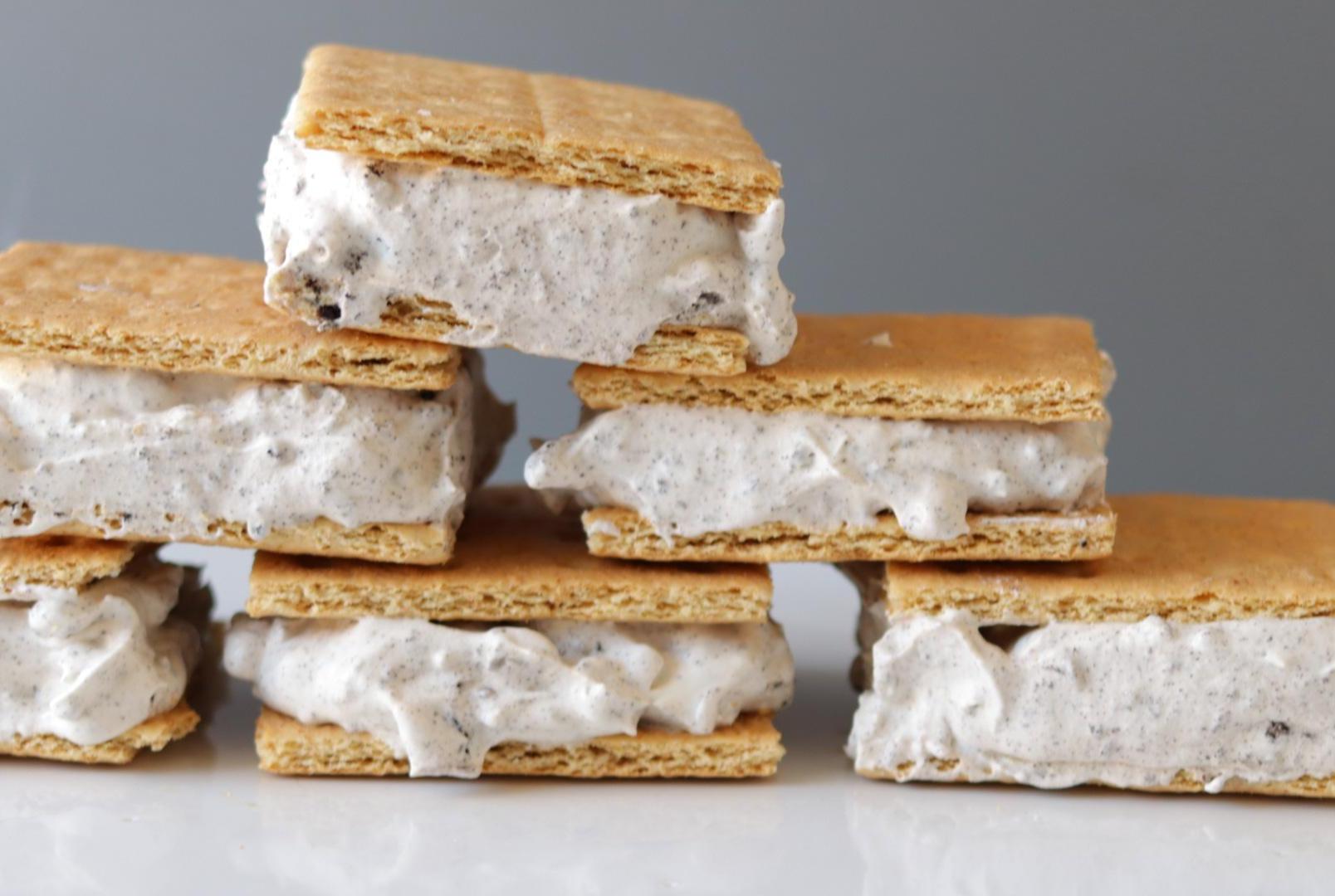 3-Ingredient Cookies and Cream Ice Cream Sandwiches