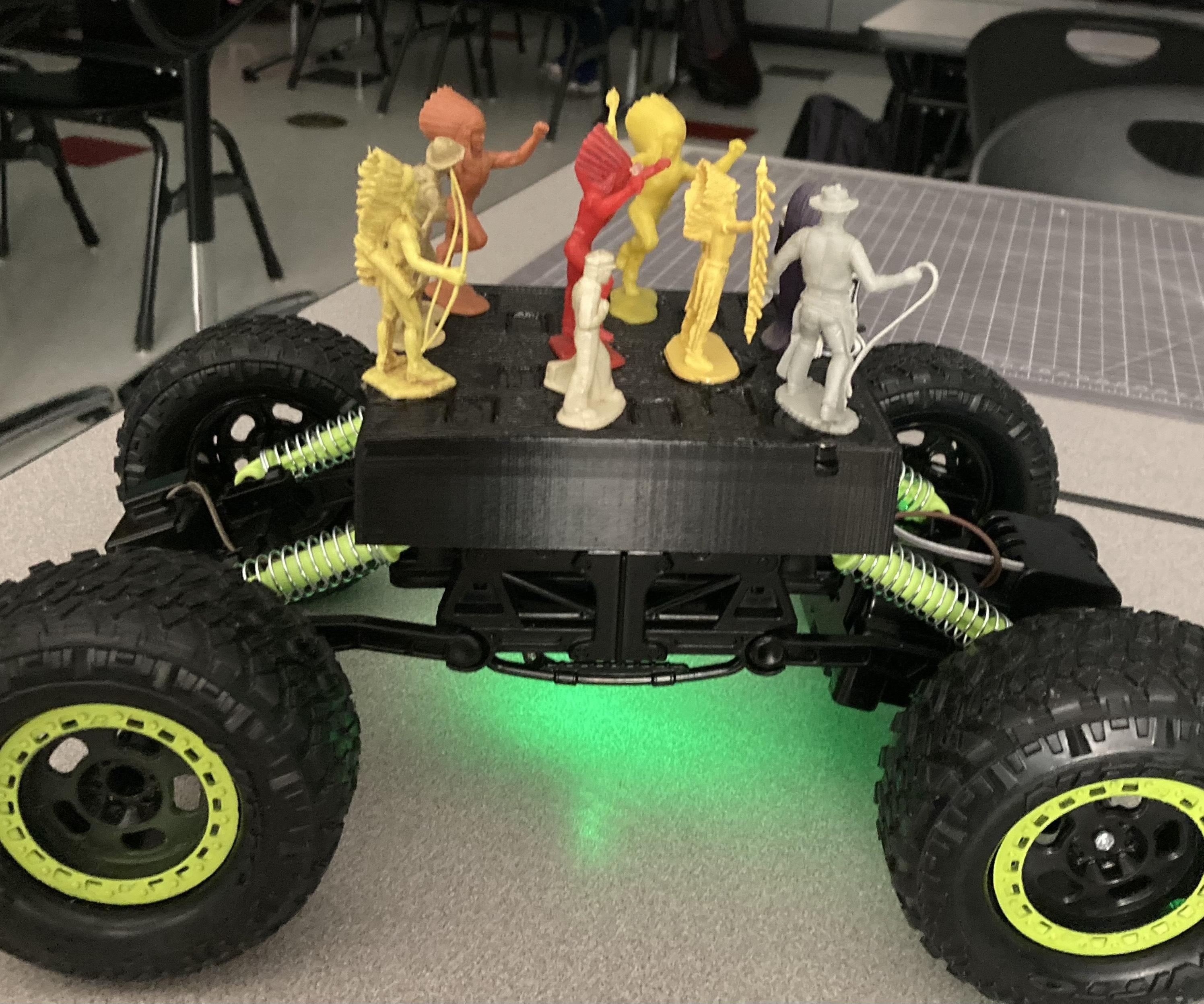 Rc Car With an Army and Green LED'S.