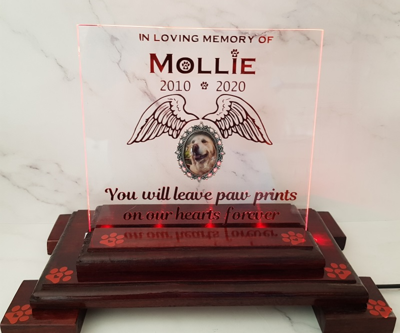 LED Pet Memorial Plaque