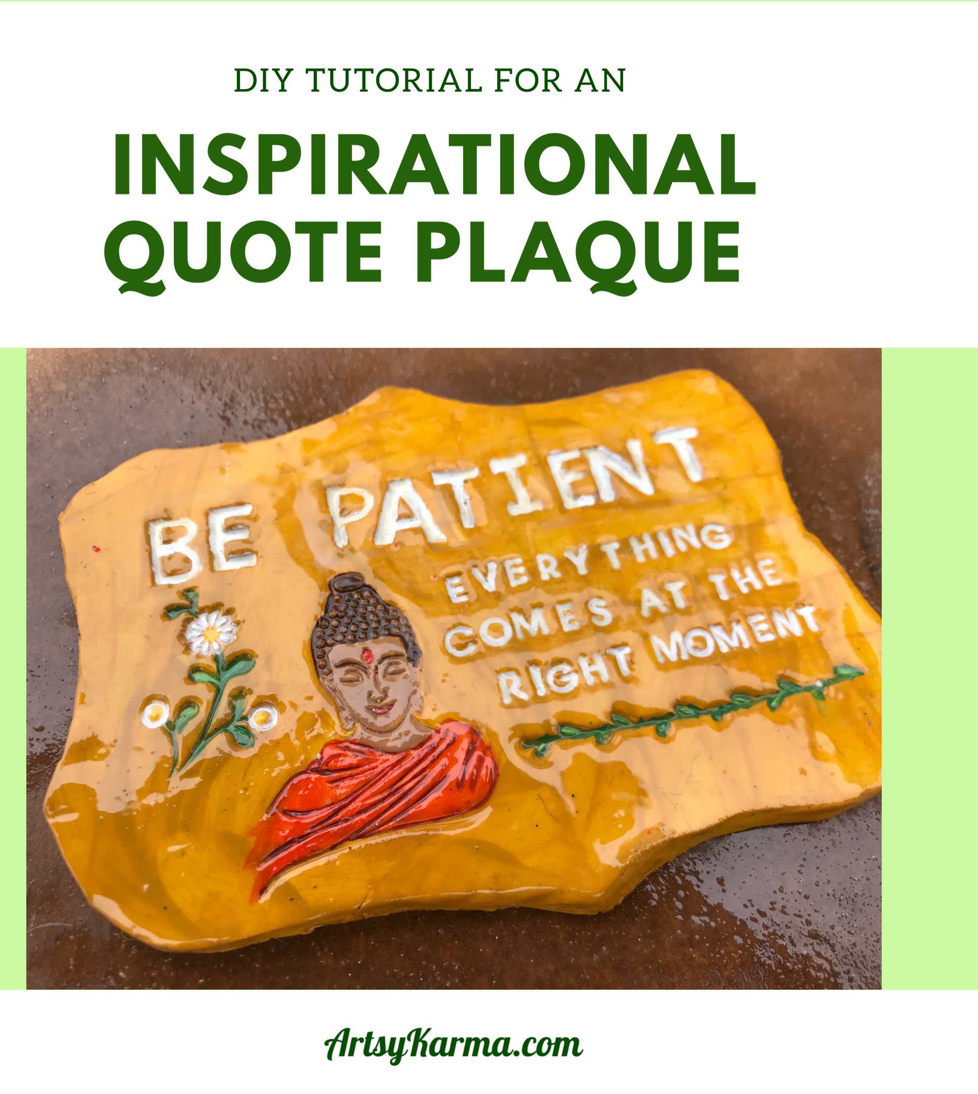 Make an Inspirational Quote Plaque Using Clay