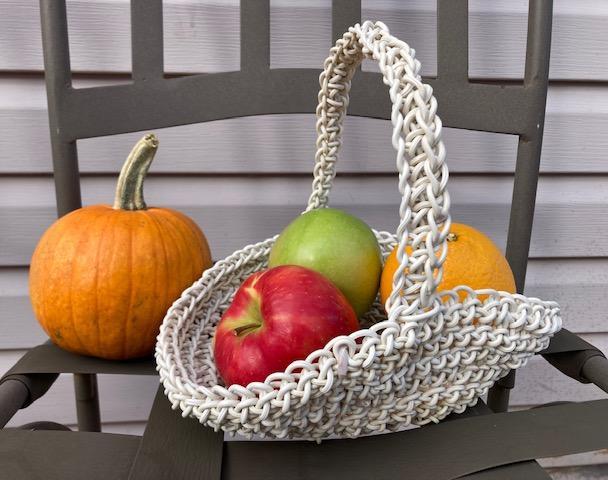 Crochet Wicker-look Wire Basket