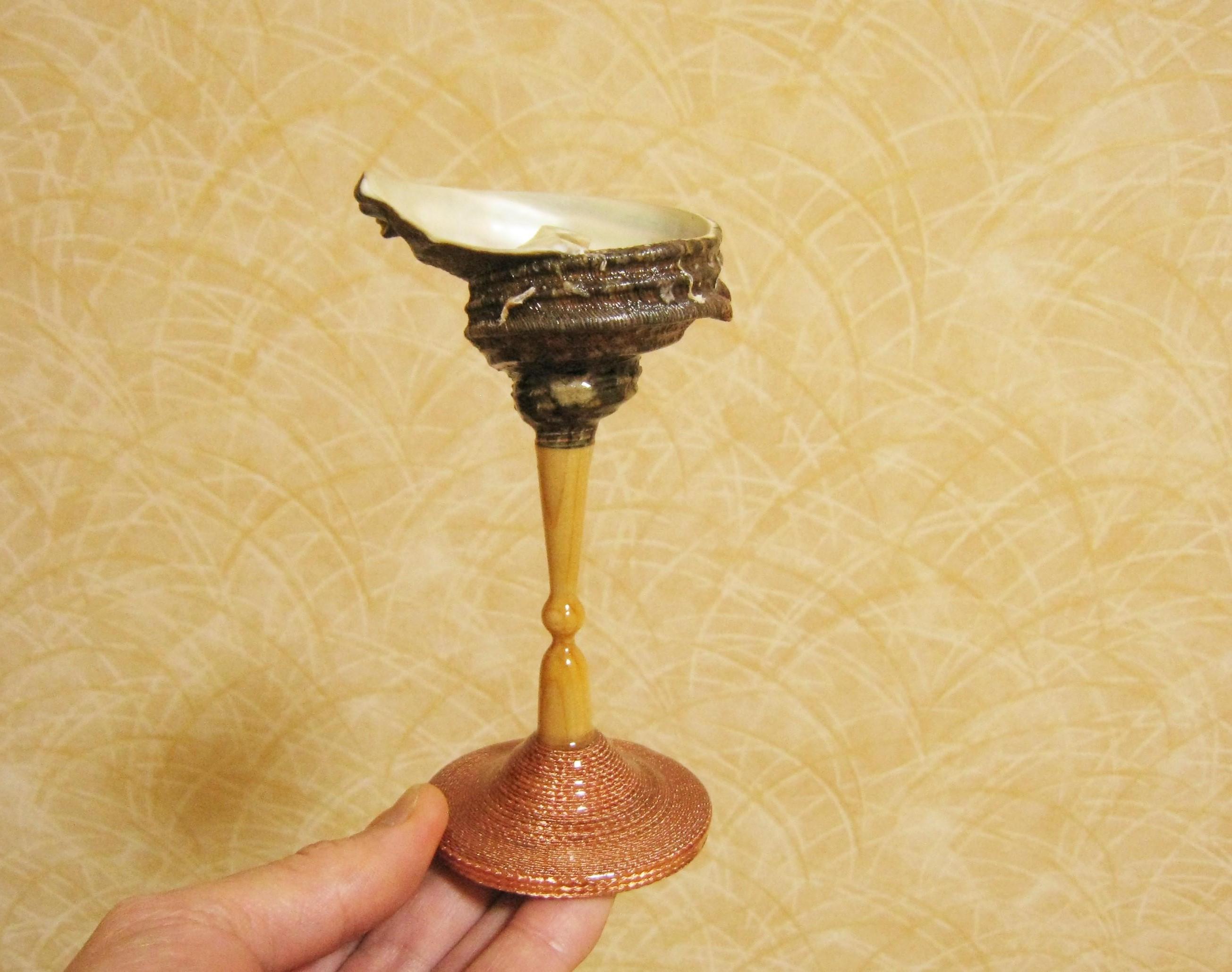 Making a Unique Cocktail Glass With a Seasell, Copper, and Wood