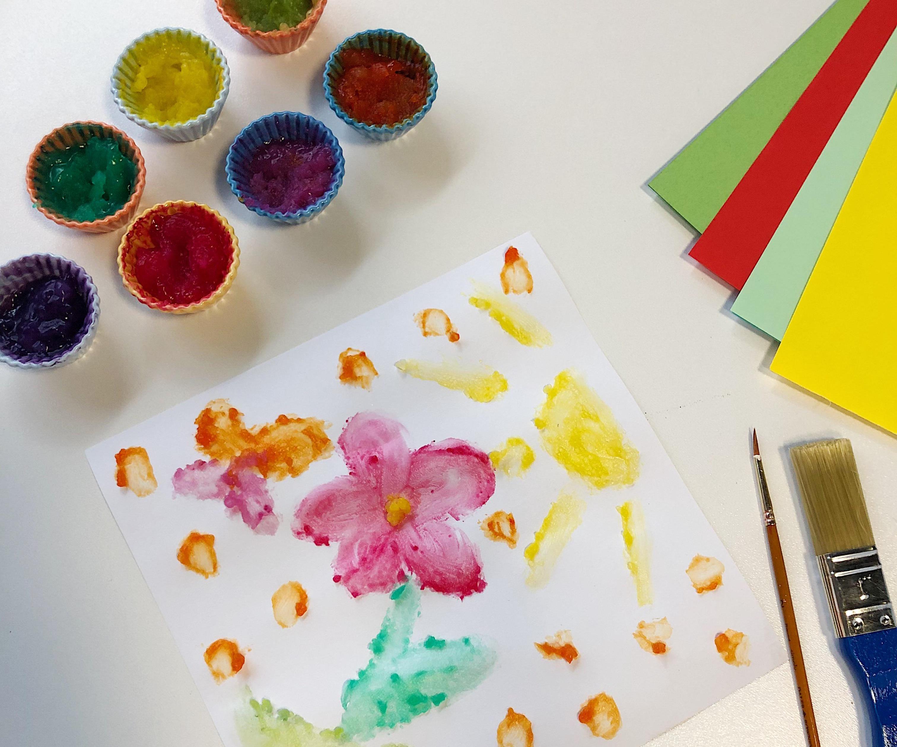 DIY Edible Texture Finger Paint for Kids