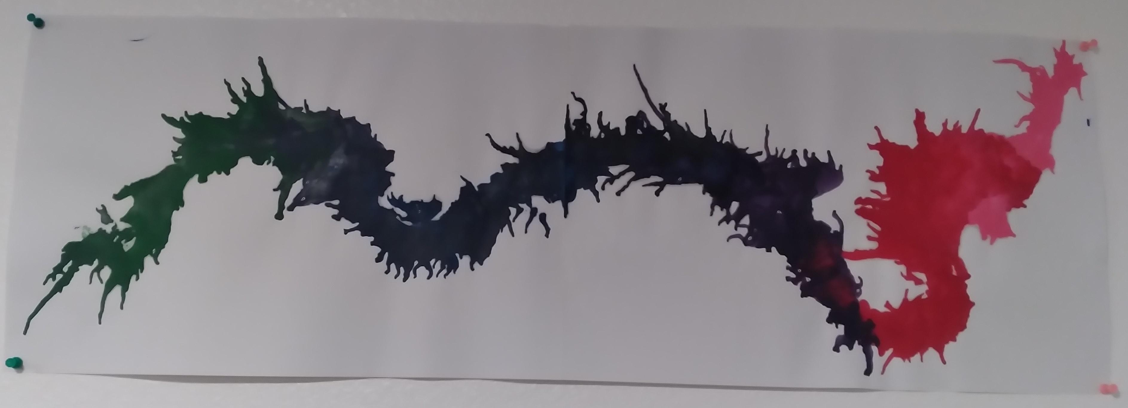 Aurora Borealis Melted Crayon