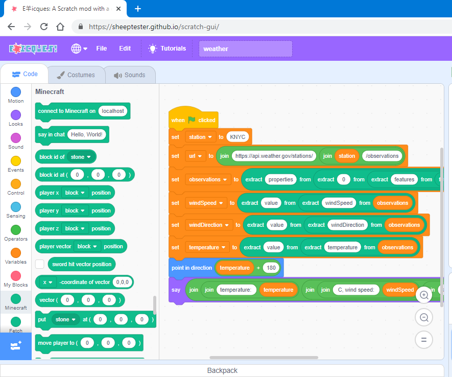 Scratch 3.0 Extensions