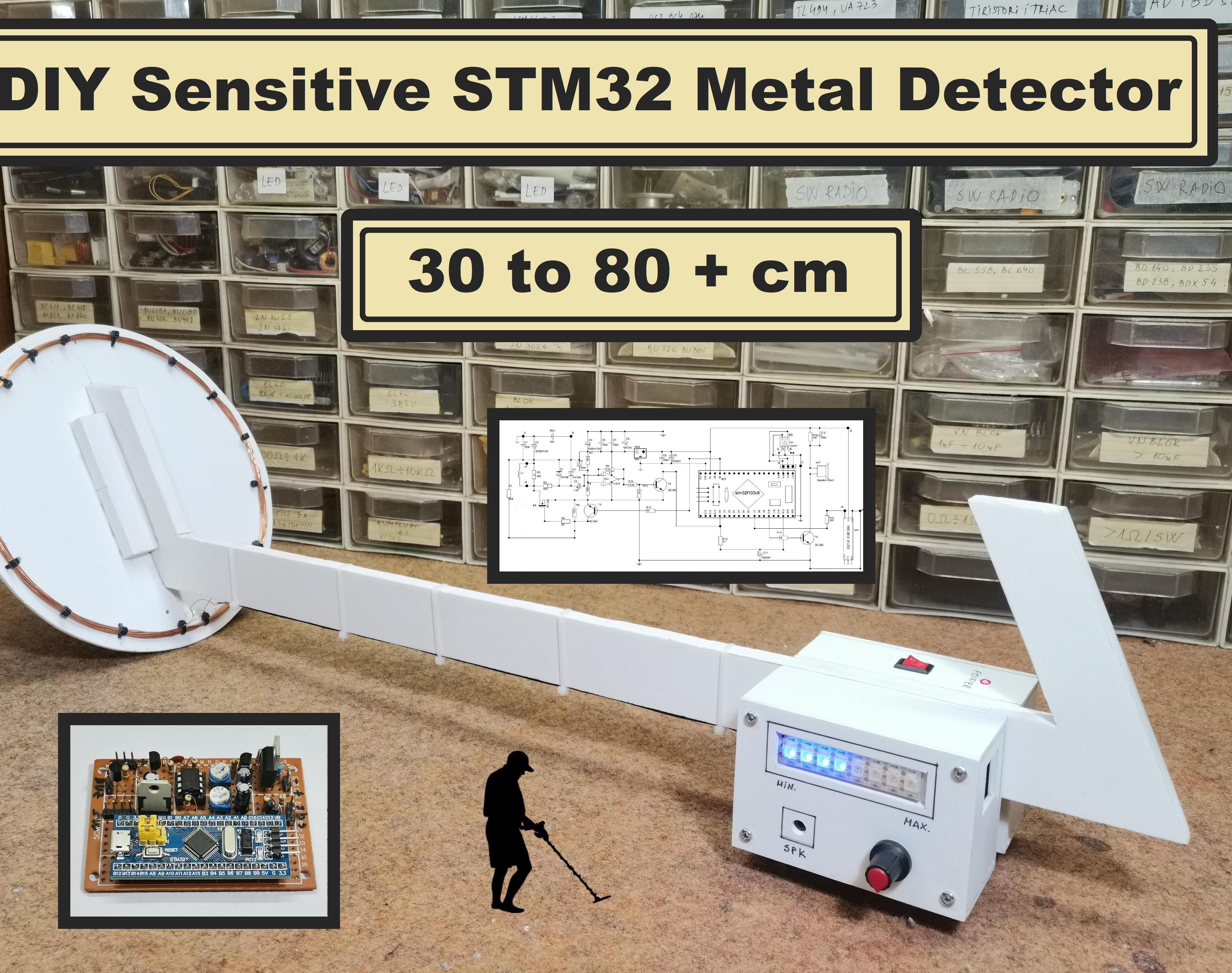 DIY Sensitive STM32 Pulse Indiction Metal Detector (Arduino IDE)