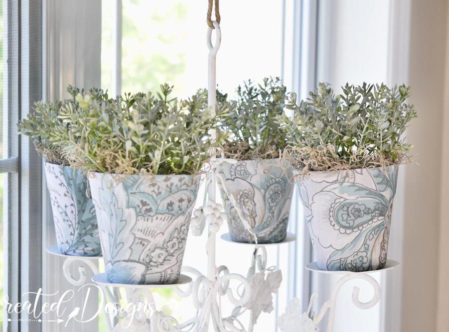 How to Use Fabric to Make Plastic Flower Pots Beautiful