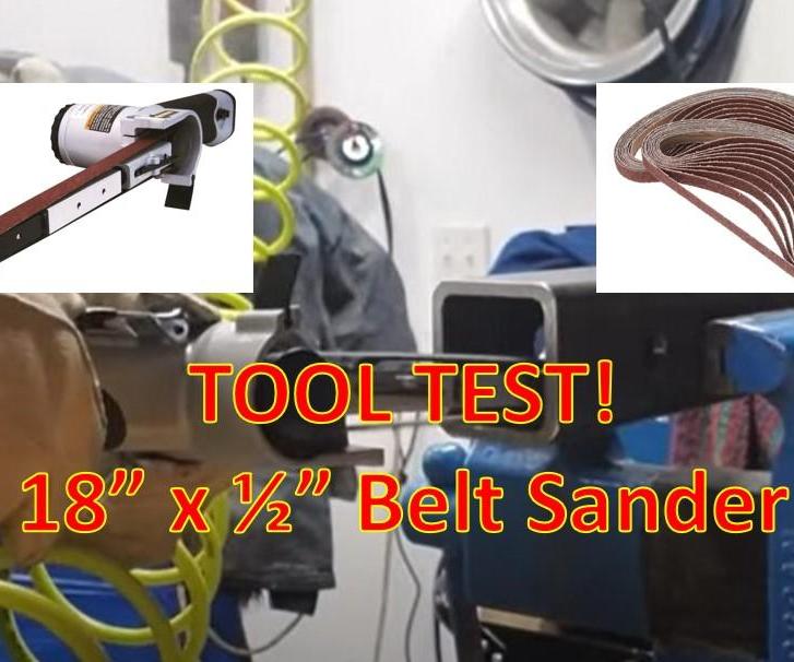 Air Belt Sander 12 X 18 ONYX 3037 Tool Review This Gets in Tight Spots and Removes Spotwelds Easy