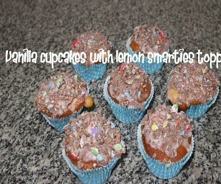 Vanilla Cupcakes With Lemon Smarties Topping Recipe