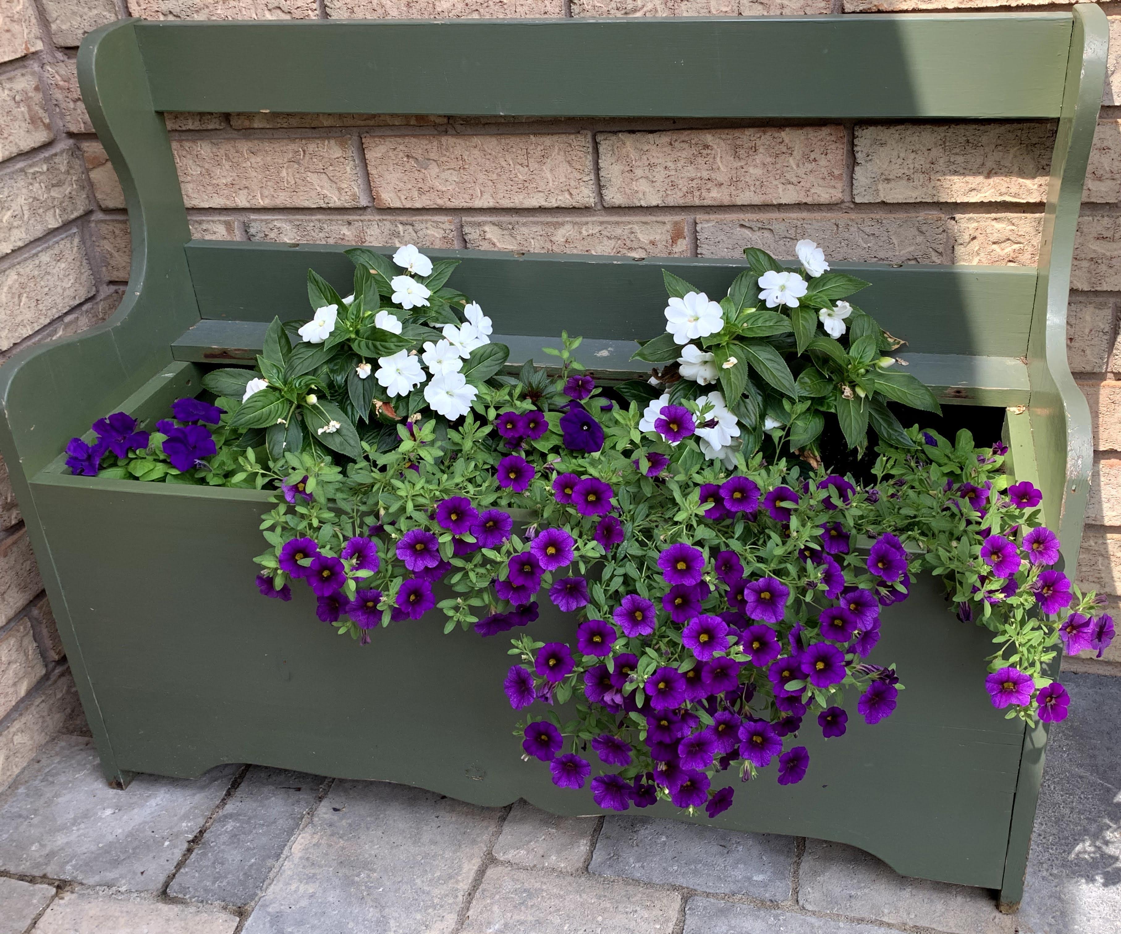 Wooden Bench into Planter 