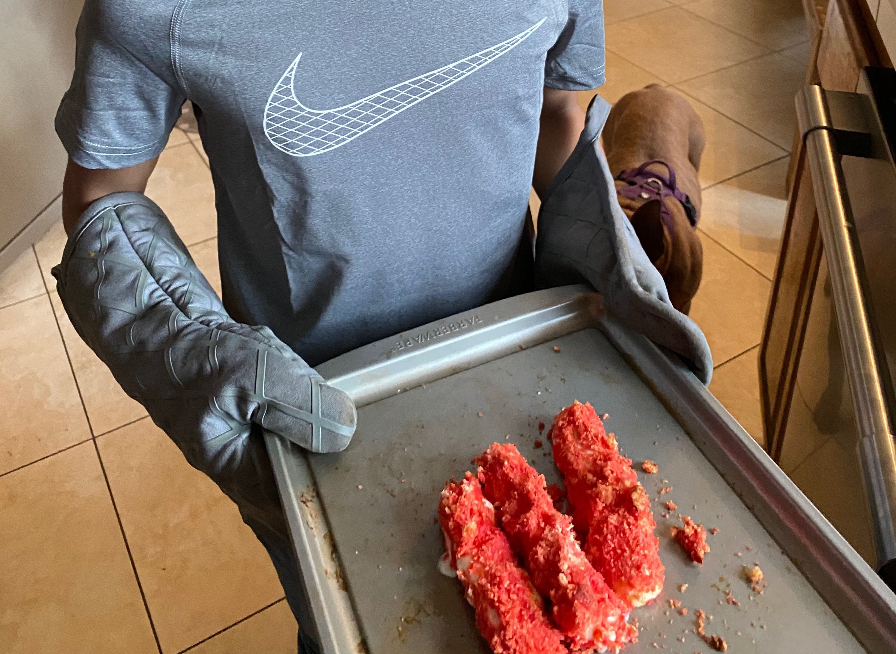 Hot Cheeto Mozzarella Sticks