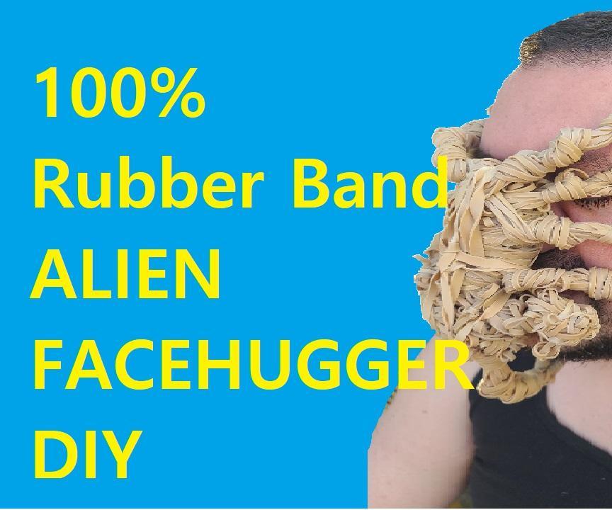 100% Rubber Band Alien Face Hugger