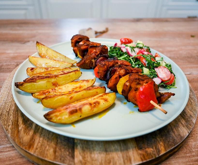 Pork Tenderloin Skewers With Potatoes
