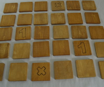 Handmade Non Toxic Wooden Memory Math Game
