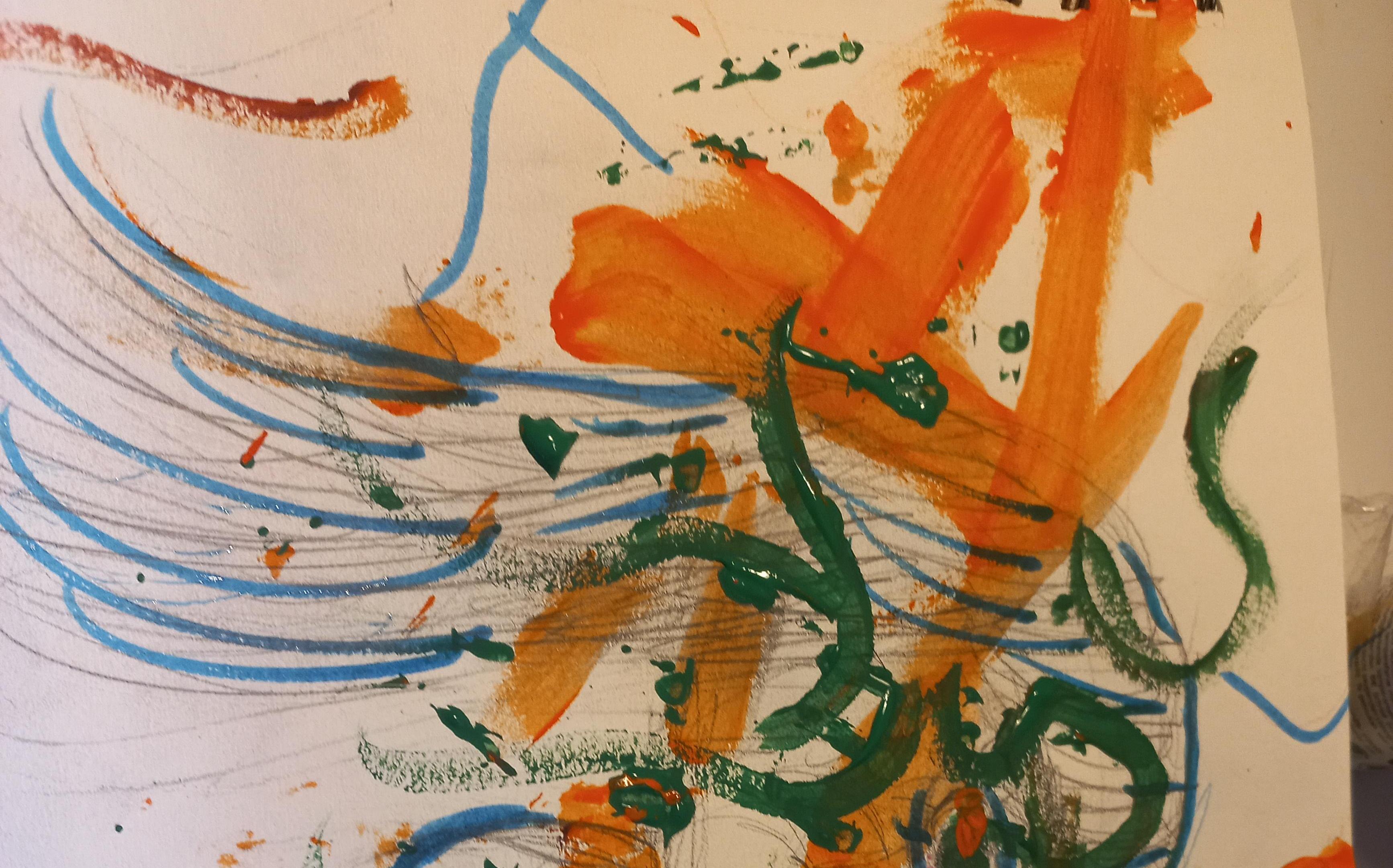 Paint Splattered Drawing/painting