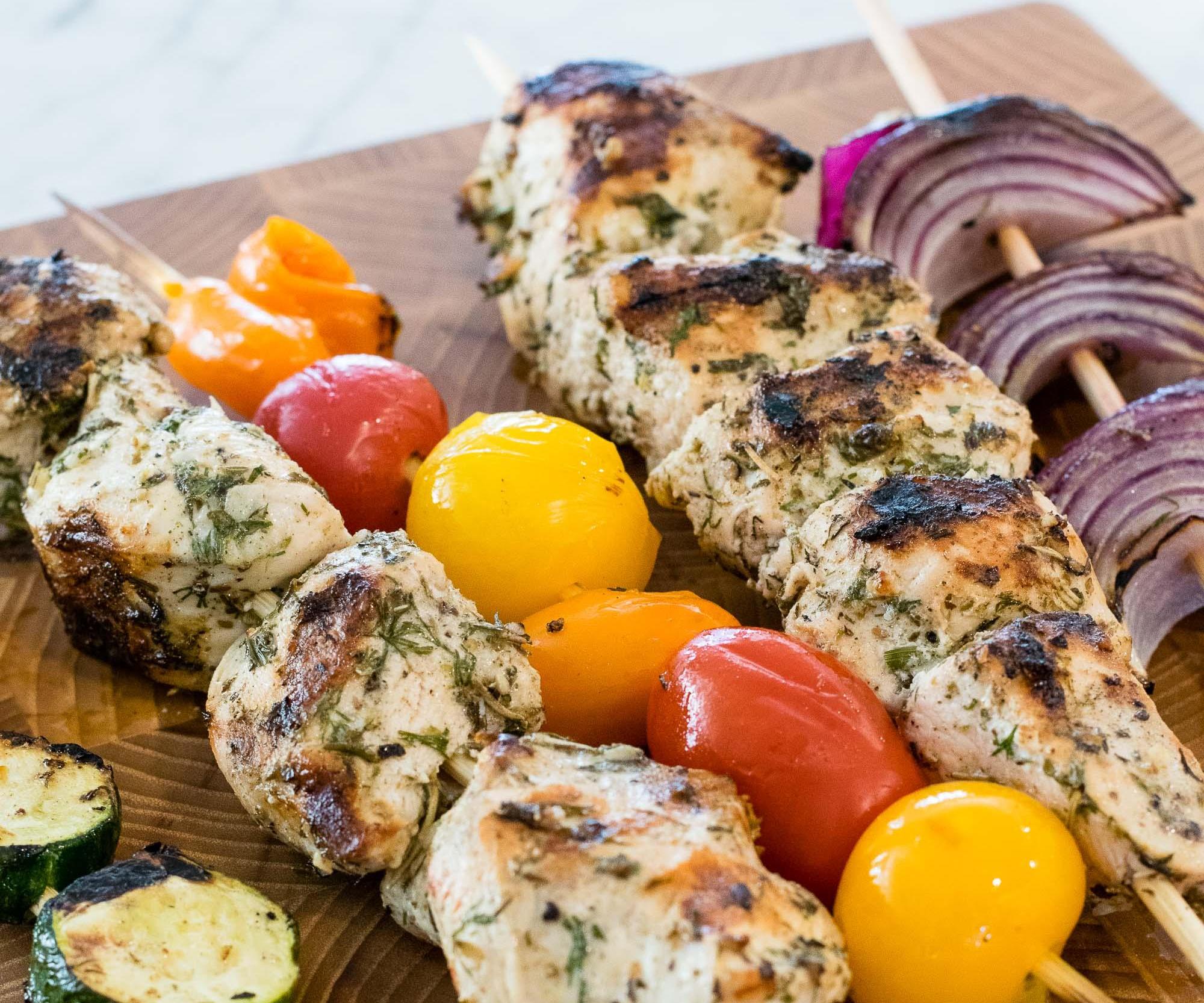 Healthy Grilled Souvlaki Chicken