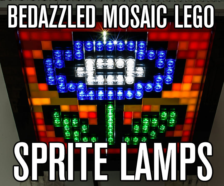 Bedazzled Mosaic LEGO Sprite Lamps