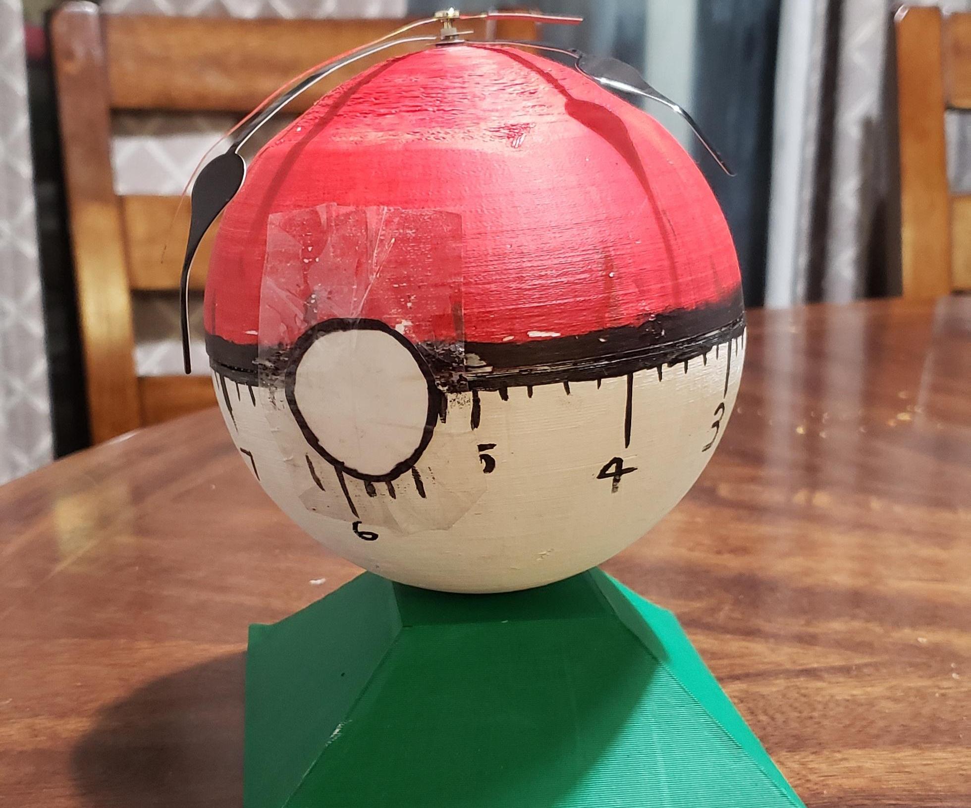 Round Poké Ball Clock