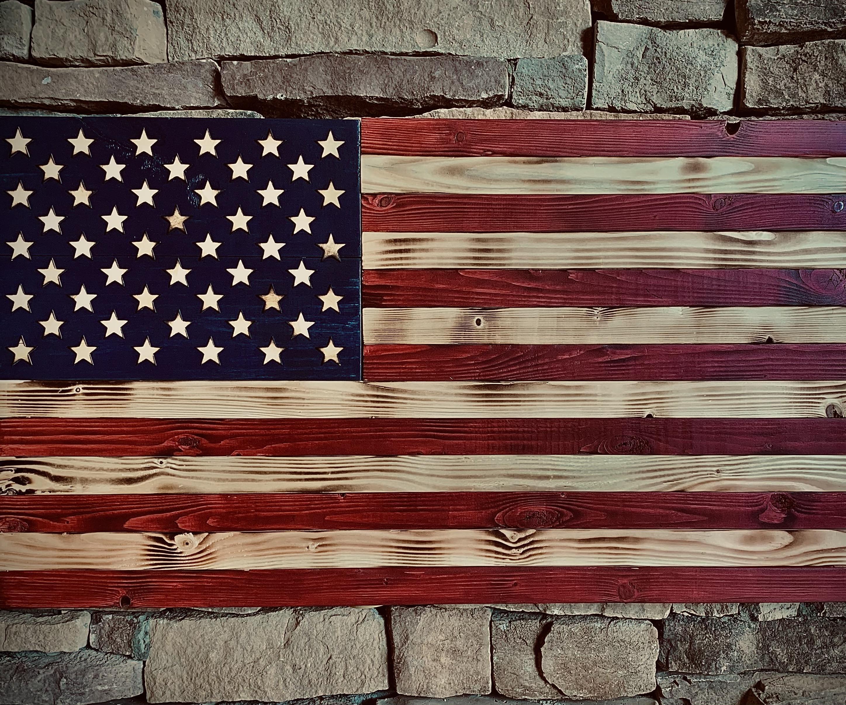 Rustic American Flag