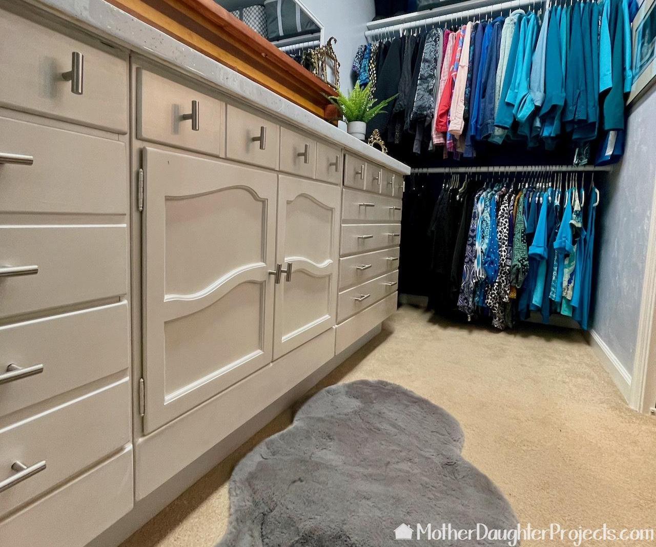 DIY Walk-in Closet Makeover With Epoxy Countertop