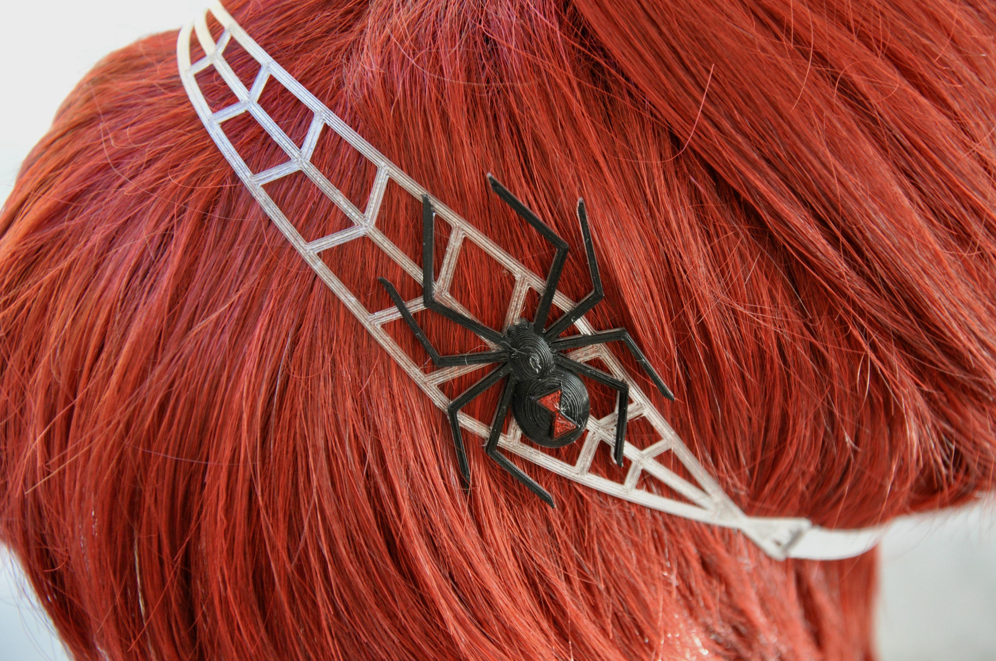 Flexible 3D Print Headband - Halloween Spider and Bloody Drips