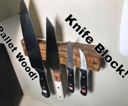 Making a Magnetic Knife Block From Pallet Wood