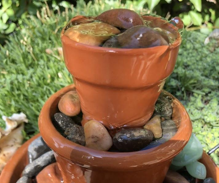 DIY Fairy Garden Solar Powered Water Fountain