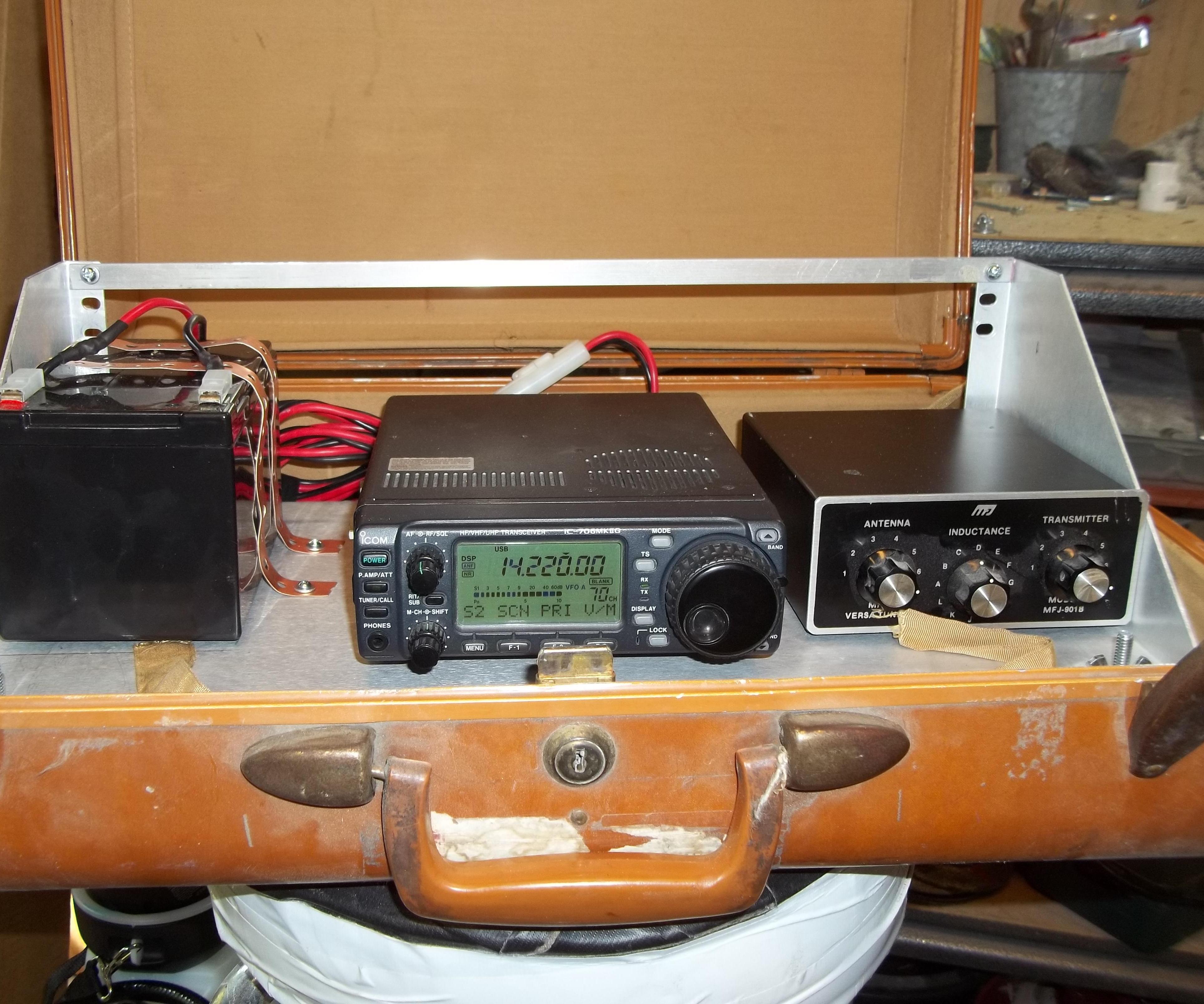 Ham Radio Go-Box in a Suitcase
