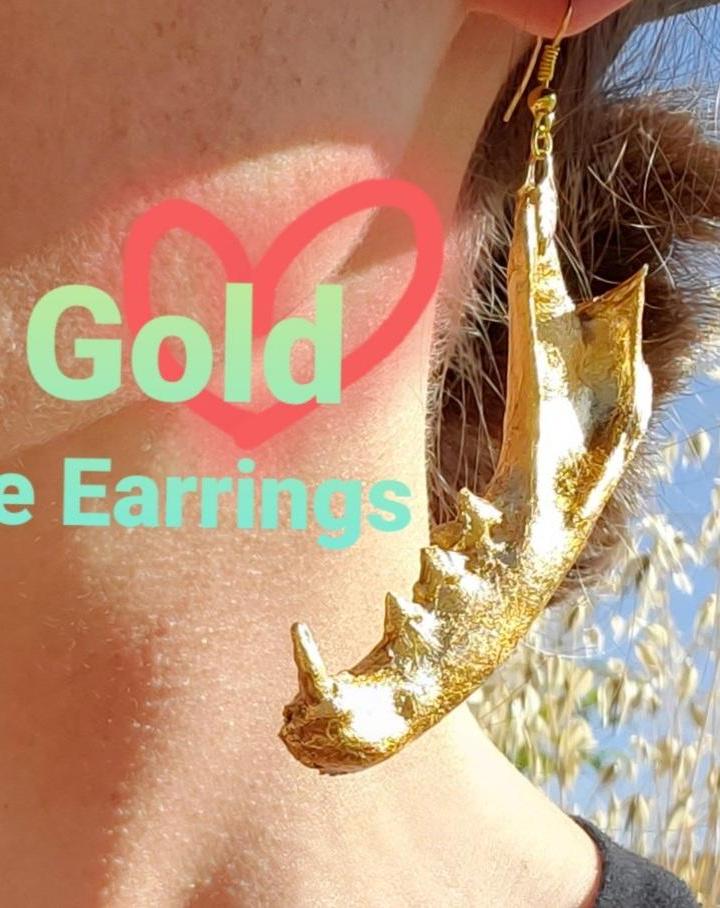 24kt Gold Jawbone Earrings