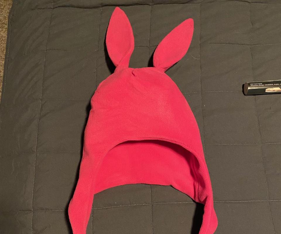 DIY Louise Belcher Fleece Bunny Ear Hat