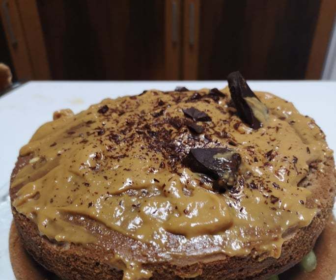 Baked Chocolate Cake and Condensed Milk