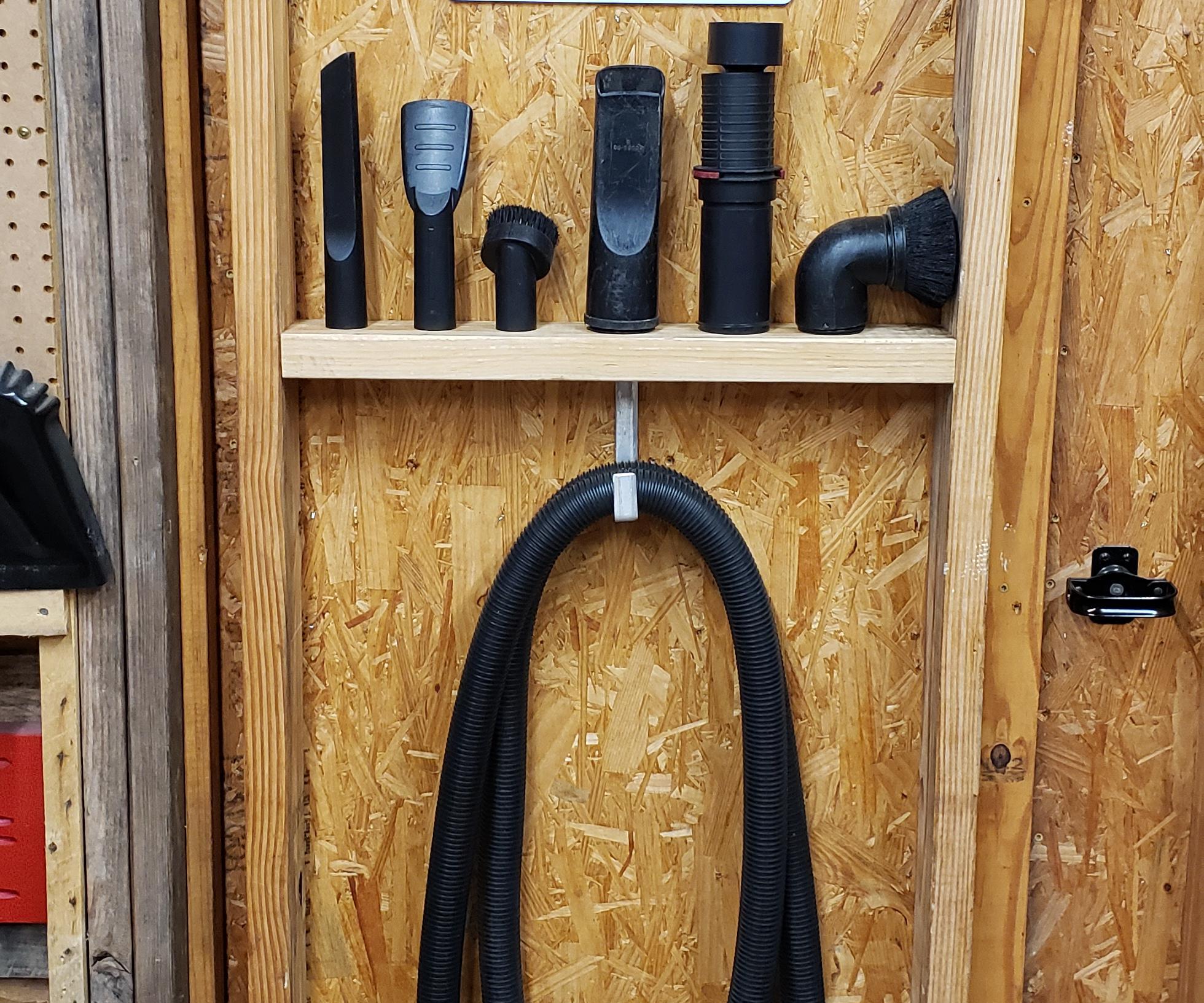 Vacuum Tool Holder on Shed/Shop Door