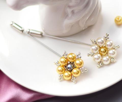 Beebeecraft Tutorials on How to Make Pearl Snowflake Brooch