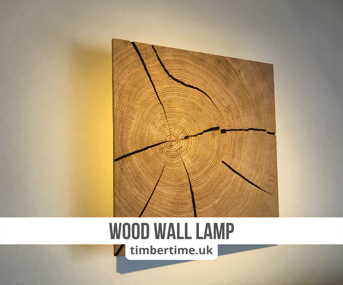 DIY Wood Wall Light - Wall Lamp With End Grain Element