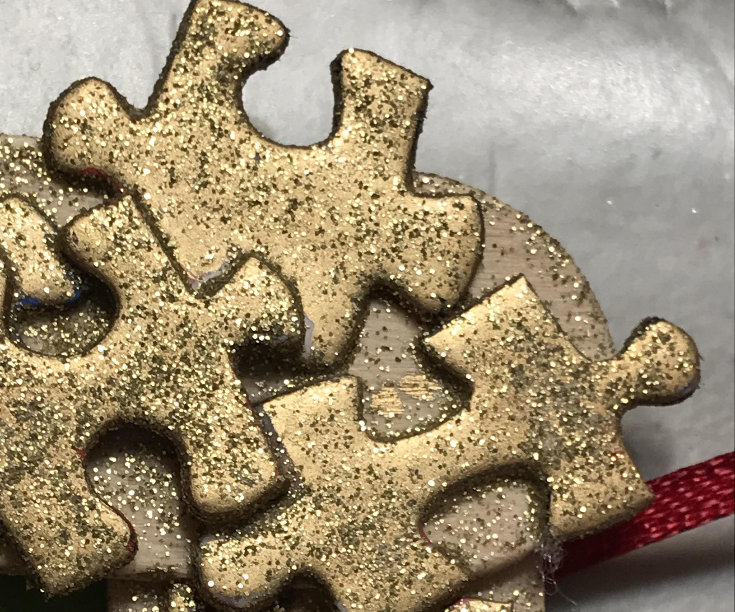 Puzzle Piece Picture Frame Christmas Ornament