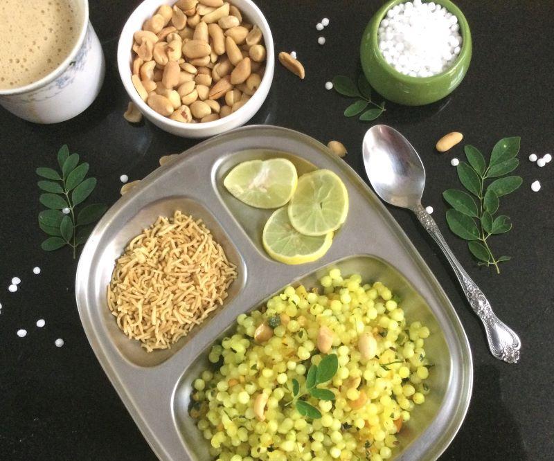 Sabudana Khichdi With Moringa Leaves (Savory Tapioca Pearls)